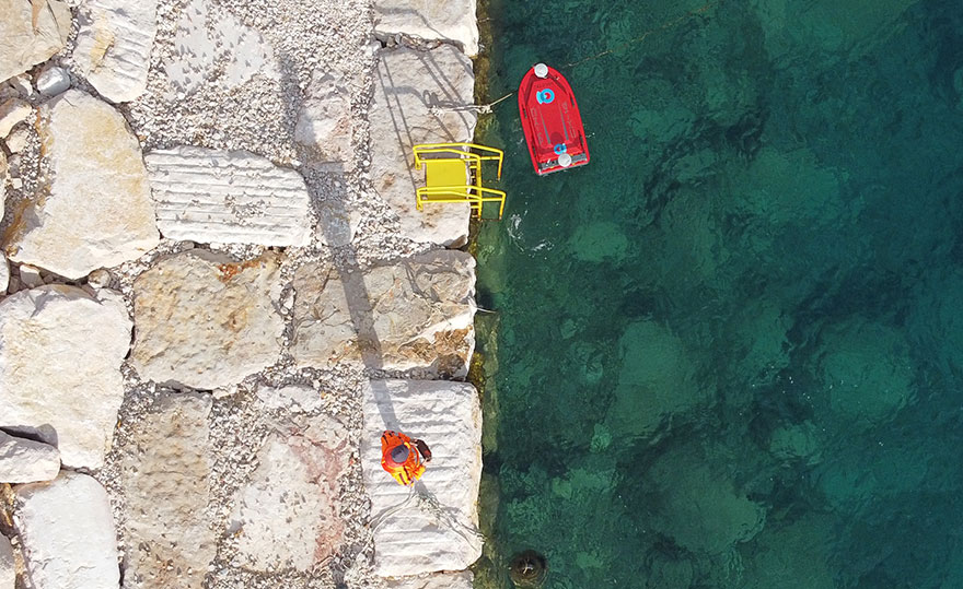Hydrographic drone on top